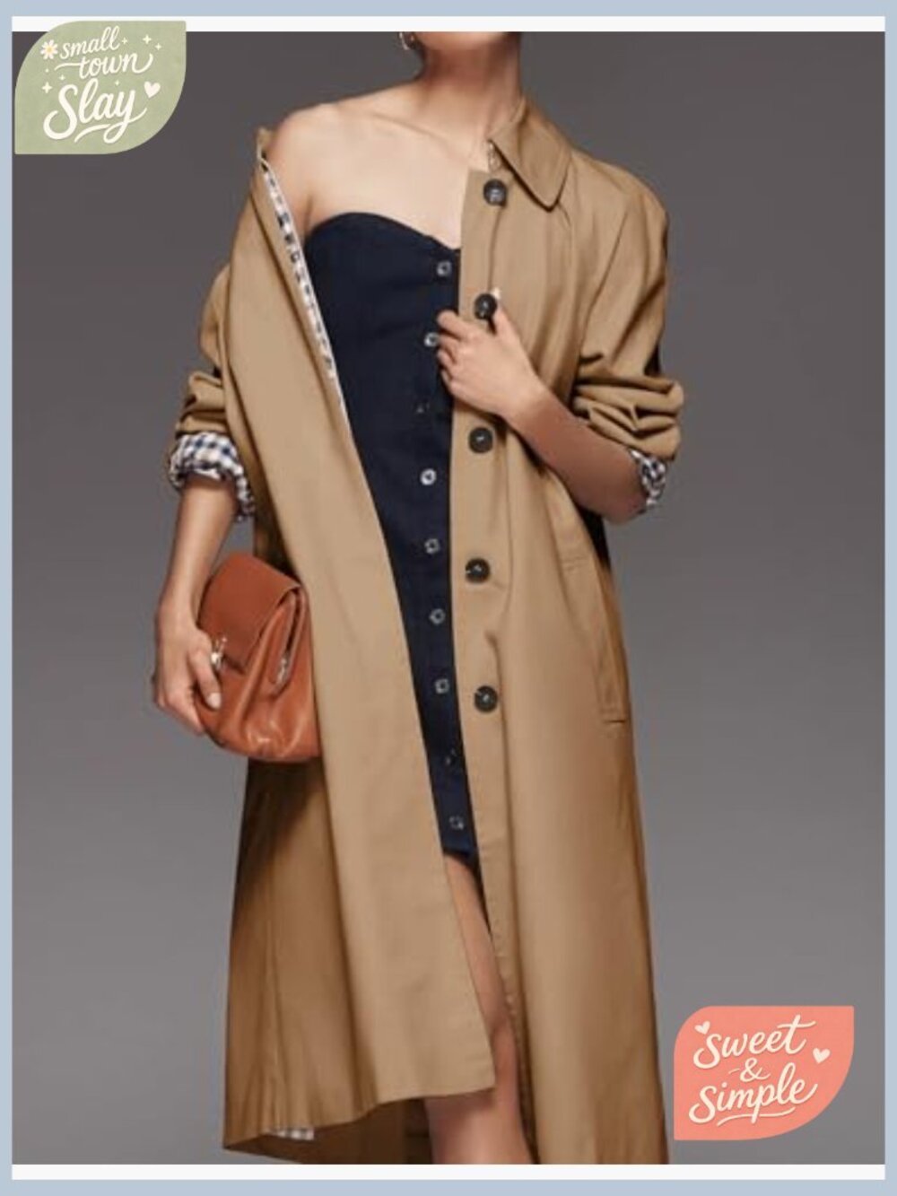 Women's Lightweight Single Breasted Long Trench Coat Work Casual - Picture 4 of 7